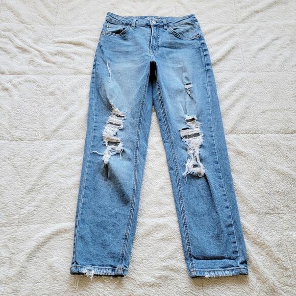 Wild Fable High Rise Distressed Mom Jeans - Picture 2 of 5